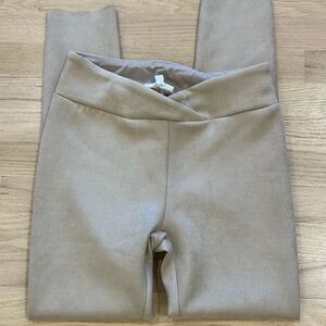 Women’s Splendid vegan suede leggings camel sz Small